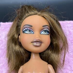 MGA Bratz Fashion Doll TLC CONDITION Nude Yasmin OOAK Base Brunette Hair